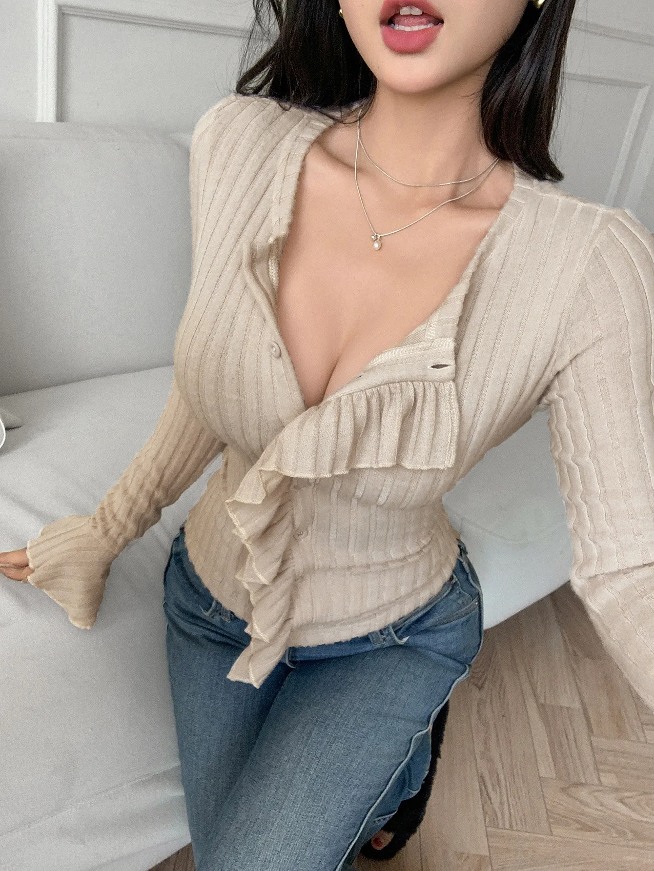 Women's Knitwear Long Sleeve Sweaters & Cardigans Classic Style Streetwear Solid Color display picture 5