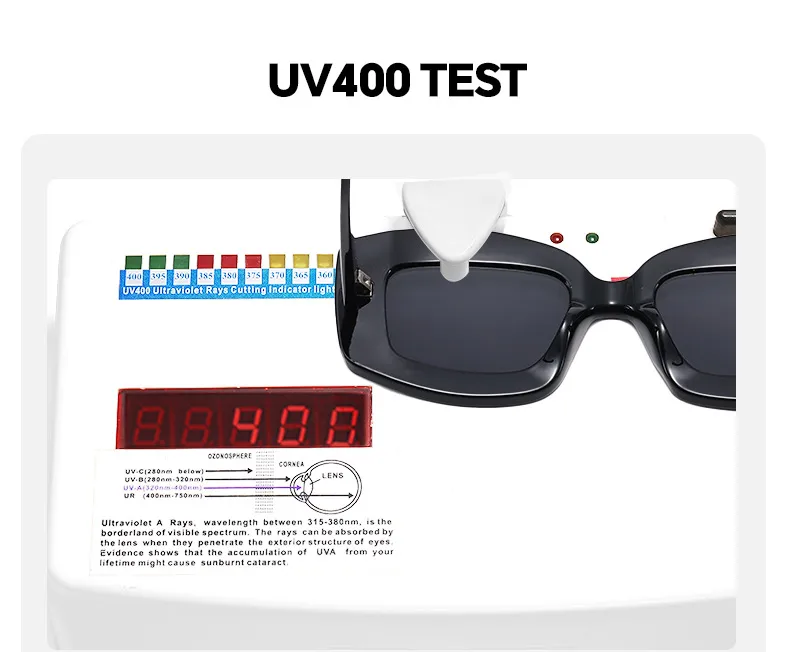 Y2K Streetwear Cool Style Solid Color PC UV400 Protection Square Full Frame Glasses display picture 6