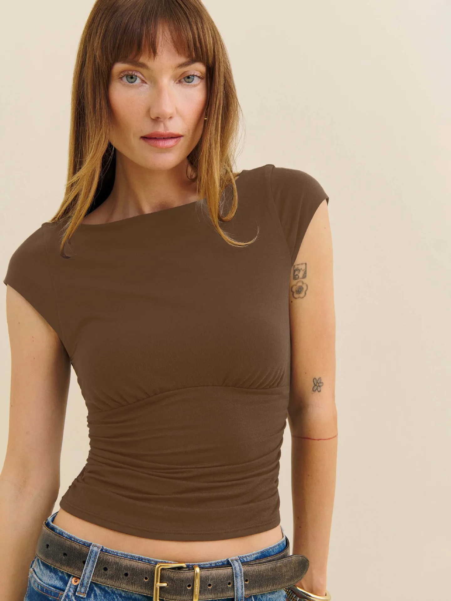 Women's Top Spice Girls Slim-fit Short-sleeved Summer  Solid Color Bottoming T-shirt  Foreign Trade New Style display picture 25