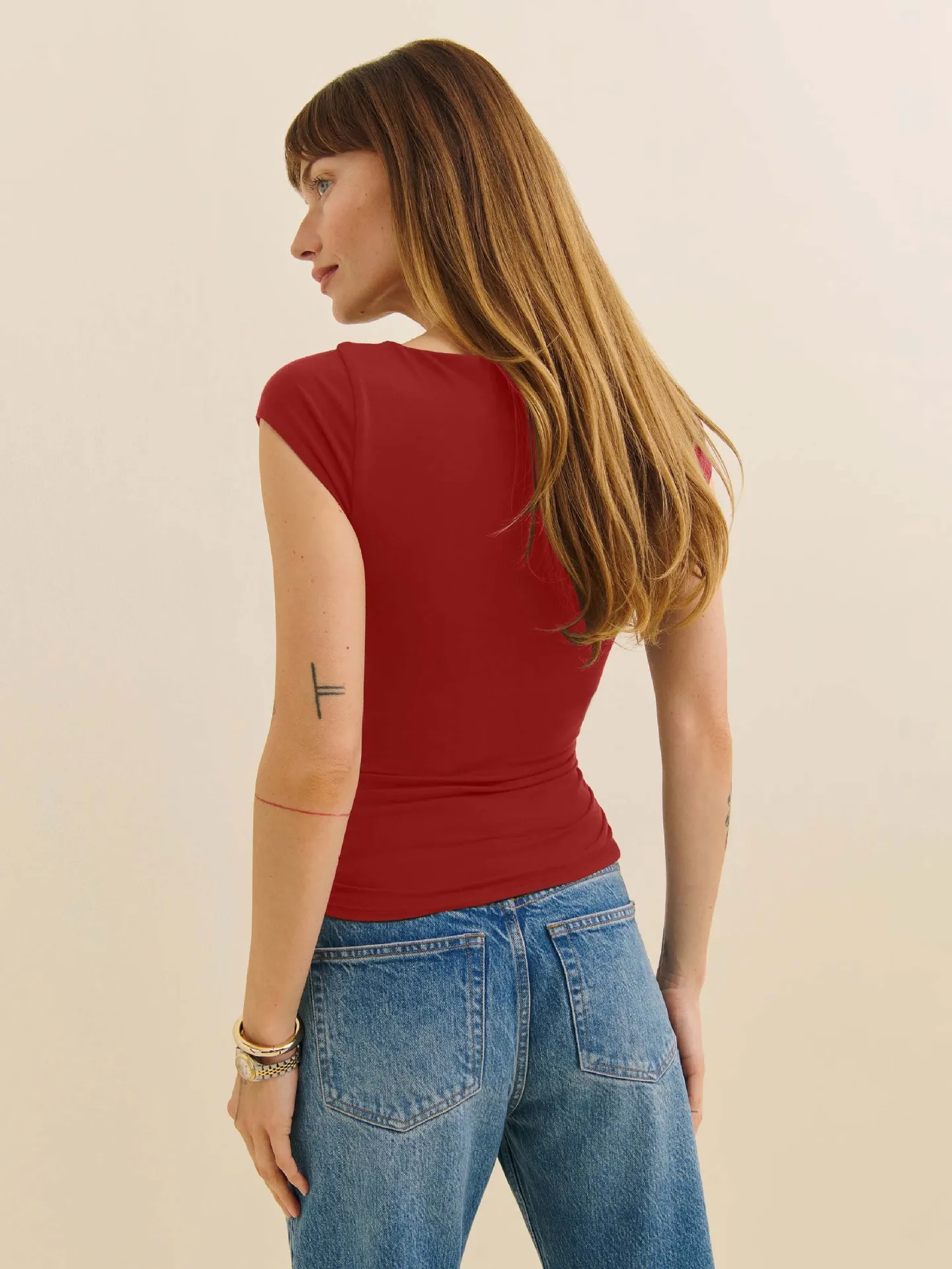 Women's Top Spice Girls Slim-fit Short-sleeved Summer  Solid Color Bottoming T-shirt  Foreign Trade New Style display picture 36