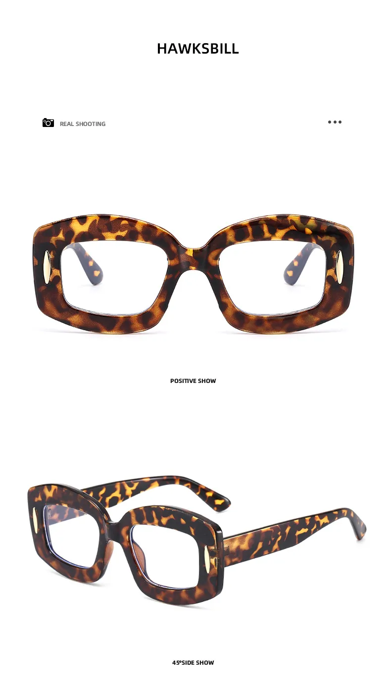 Y2K Streetwear Cool Style Solid Color PC UV400 Protection Square Full Frame Glasses display picture 22