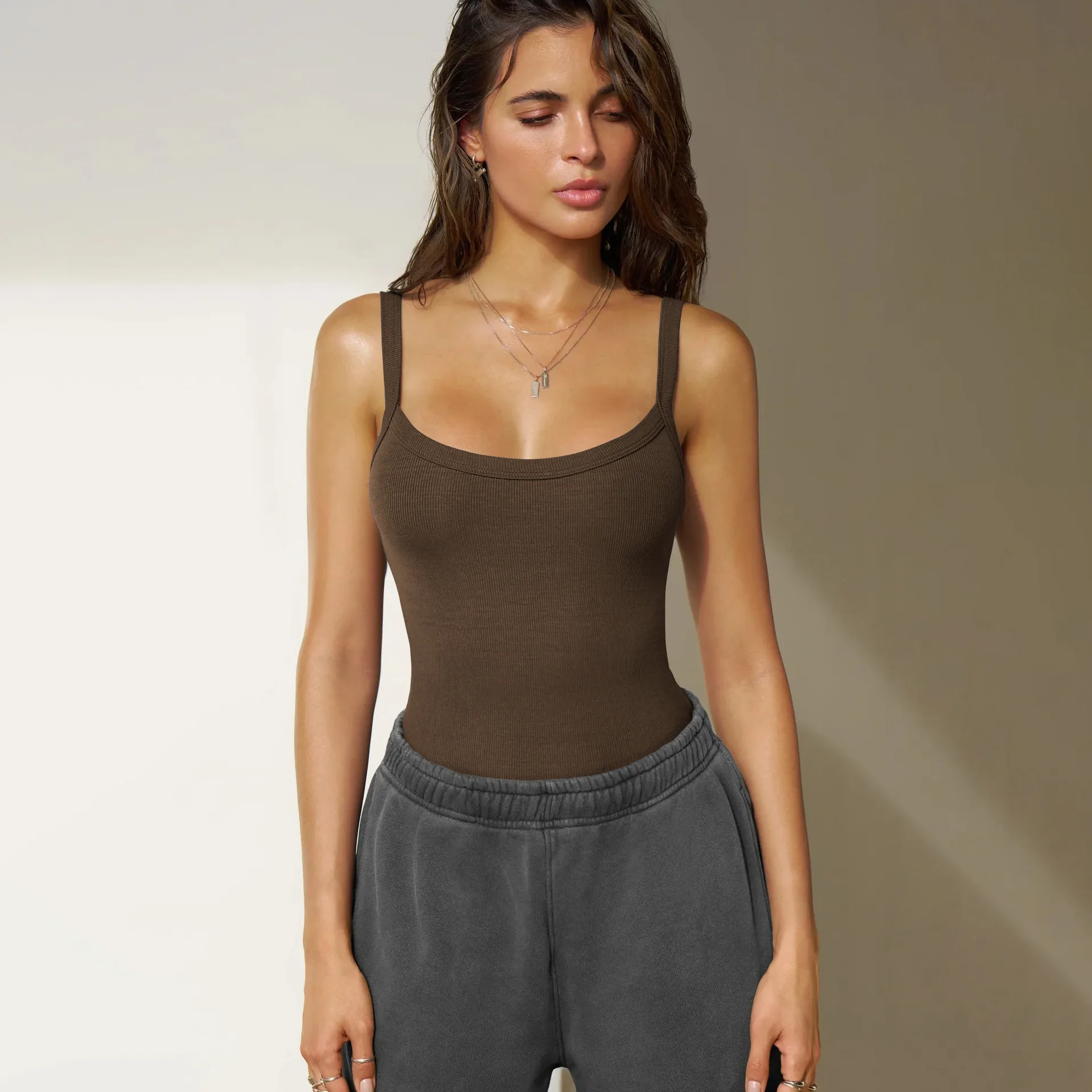 Style Women's Fashion Hot Girl Sling Women's Fashion Sexy Outerwear Thread Vest Top display picture 27