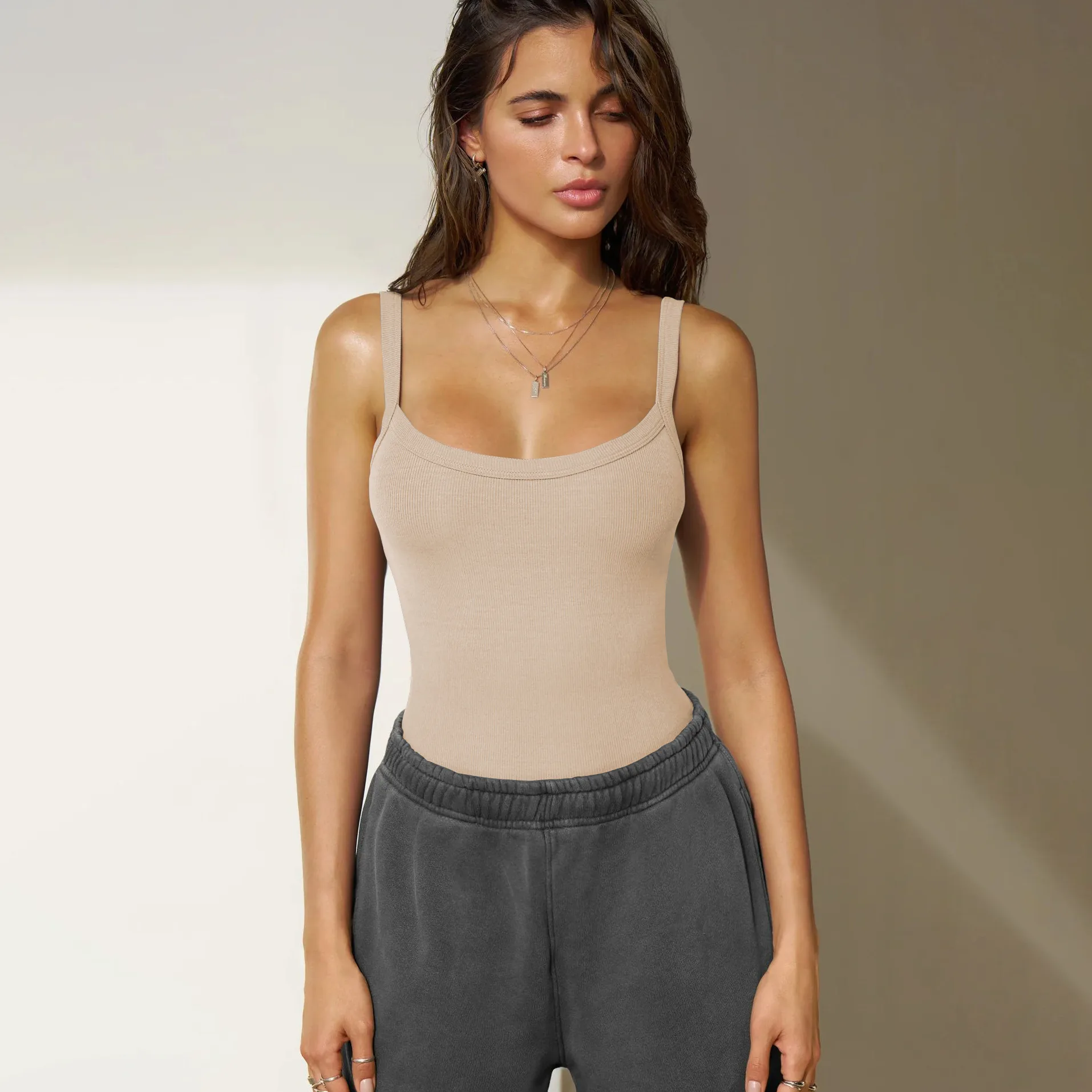Style Women's Fashion Hot Girl Sling Women's Fashion Sexy Outerwear Thread Vest Top display picture 39