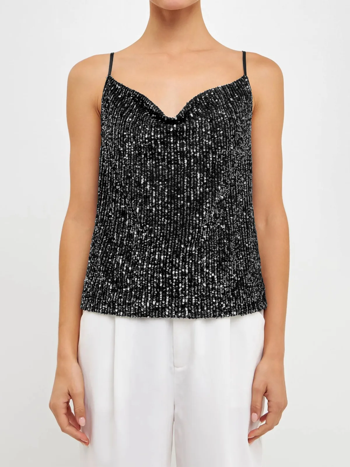 Women's Summer New V-Neck Casual Vest Wholesale Sequin Beaded Camisole Top display picture 27