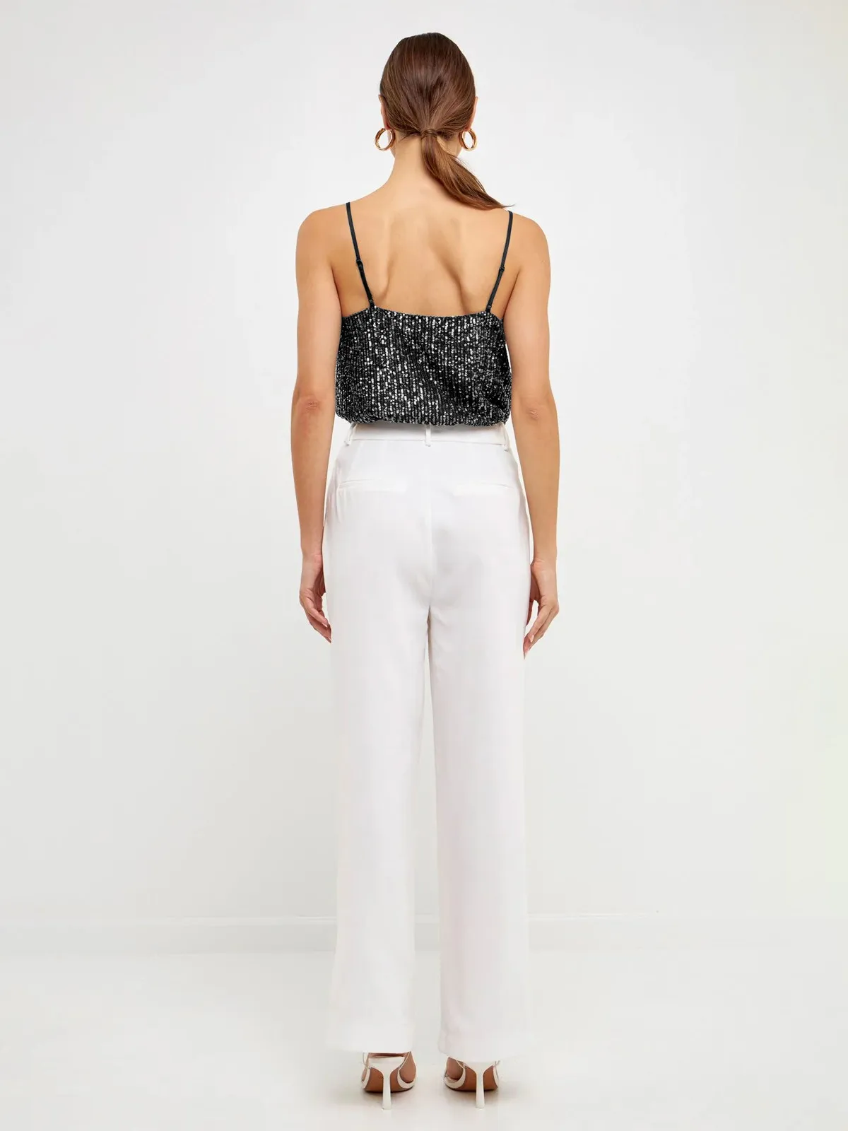 Women's Summer New V-Neck Casual Vest Wholesale Sequin Beaded Camisole Top display picture 30