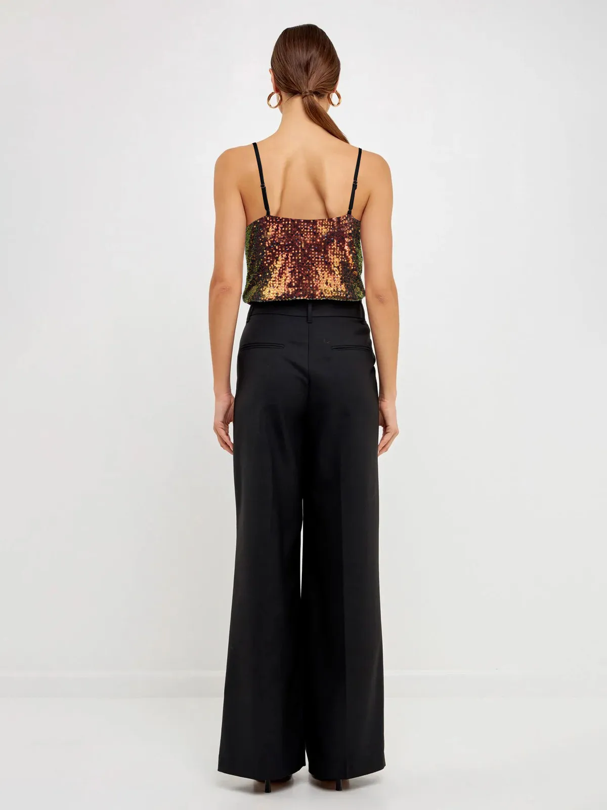 Women's Summer New V-Neck Casual Vest Wholesale Sequin Beaded Camisole Top display picture 10