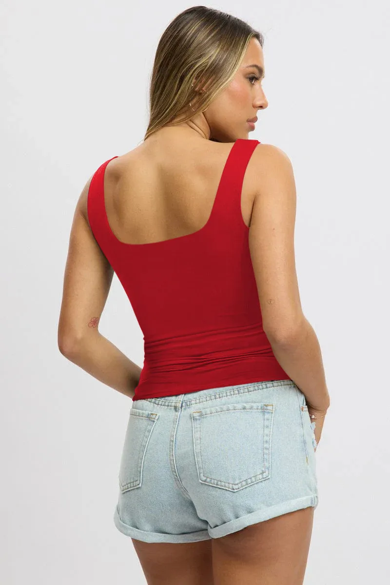 Spring And Summer New Y2K Sexy Spice Girls Women's Sleeveless Square Collar Casual Basic Navel Camisole Women's Vest display picture 20