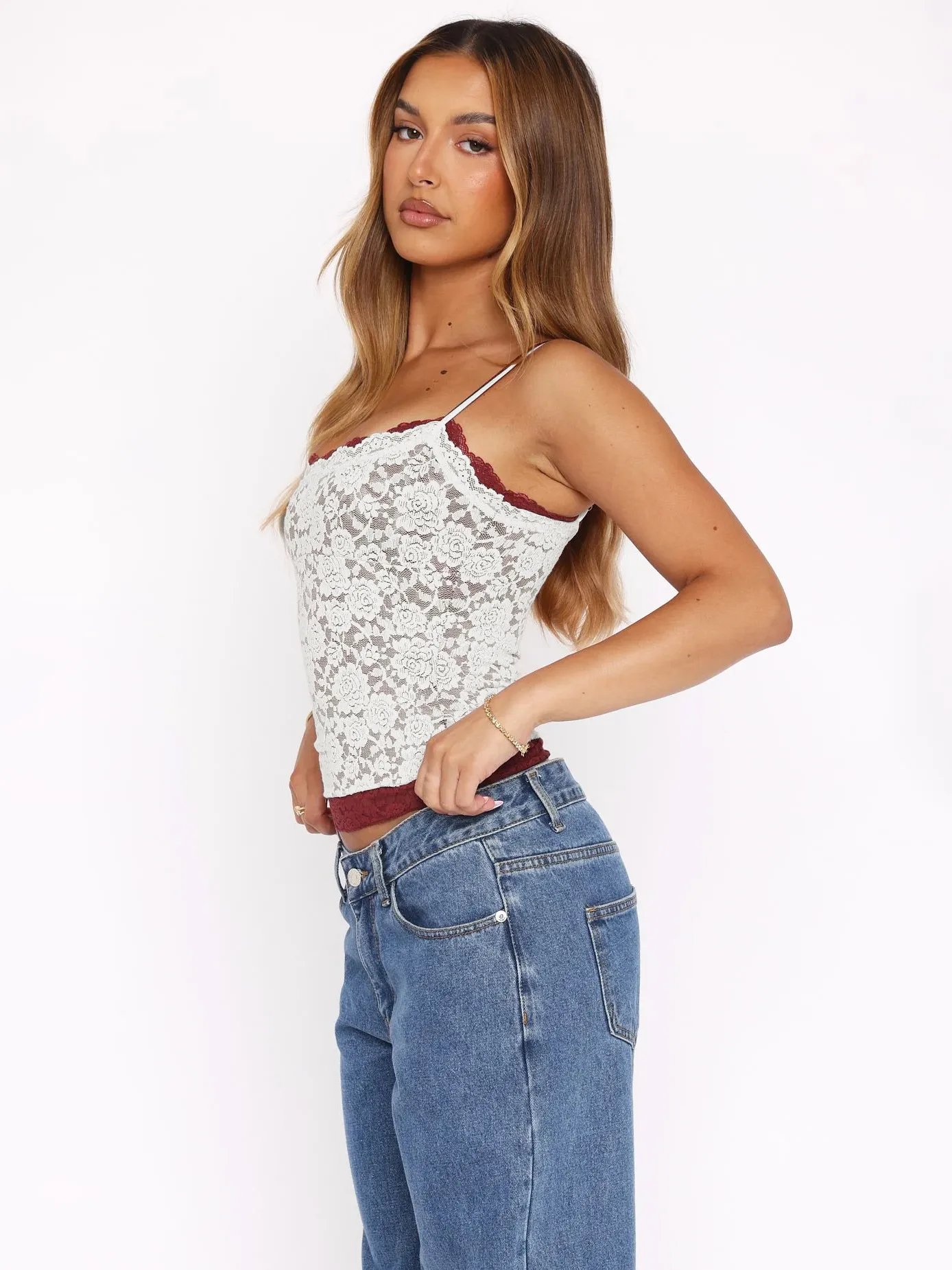 Spring And Summer Foreign Trade  Europe And The United States Pure Wind Double Lace Lace Hot Girl Sexy Camisole display picture 19