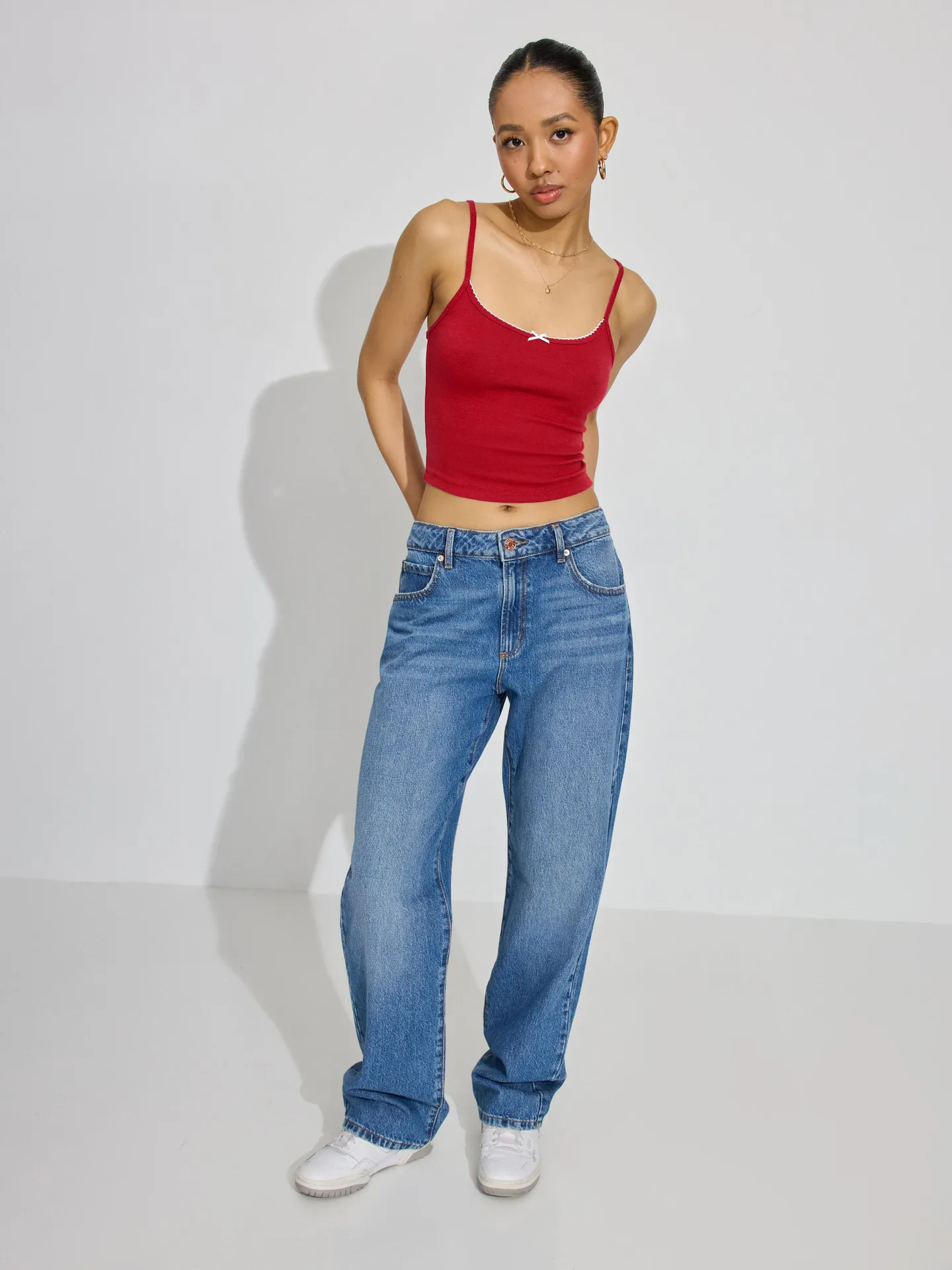 Spring And Summer  Women's Bow Decoration Sexy Low Collar Backless Solid Color Sling Navel Ins Style Short Vest display picture 21