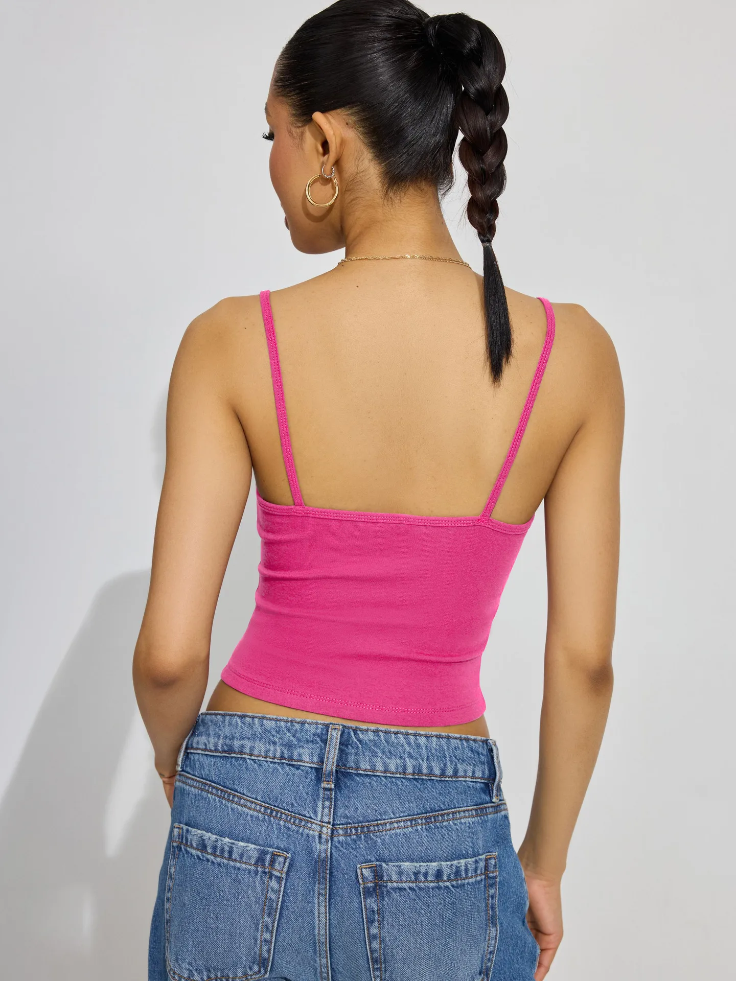 Spring And Summer  Women's Bow Decoration Sexy Low Collar Backless Solid Color Sling Navel Ins Style Short Vest display picture 3