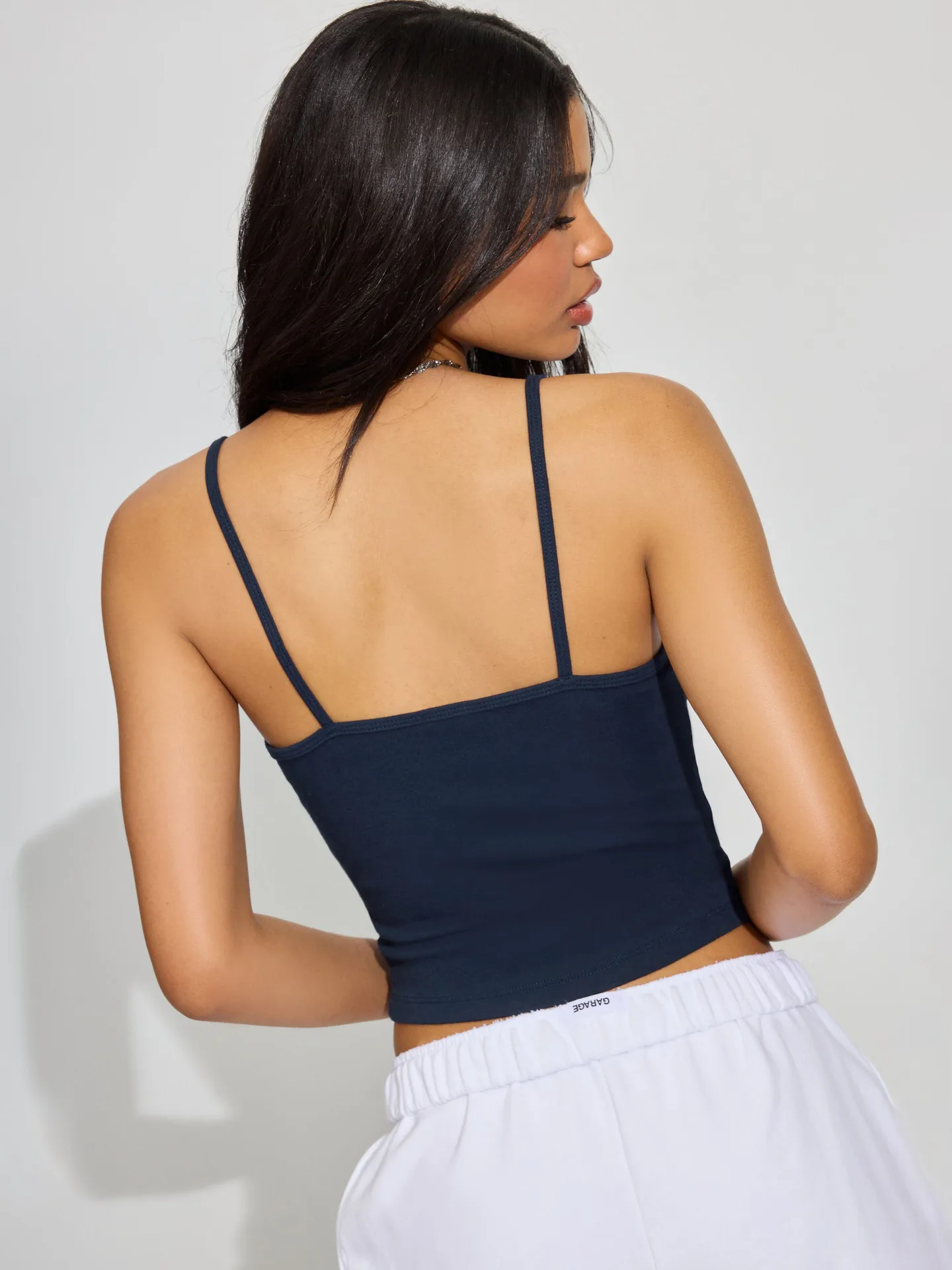 Spring And Summer  Women's Bow Decoration Sexy Low Collar Backless Solid Color Sling Navel Ins Style Short Vest display picture 16