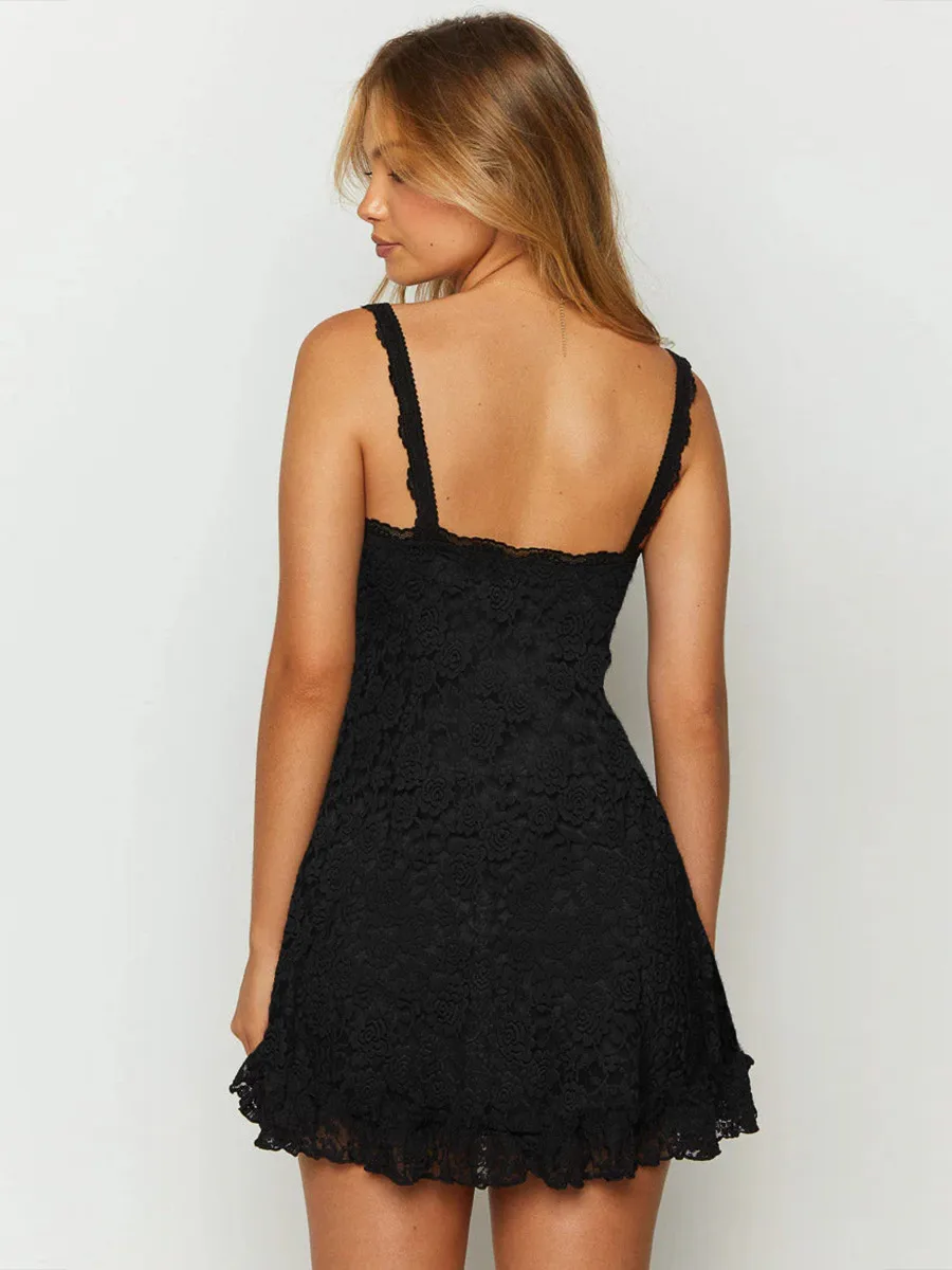 Women's Dress  Spring And Summer New Sling Skirt Lace Sexy Printed Hot Girl Women display picture 8