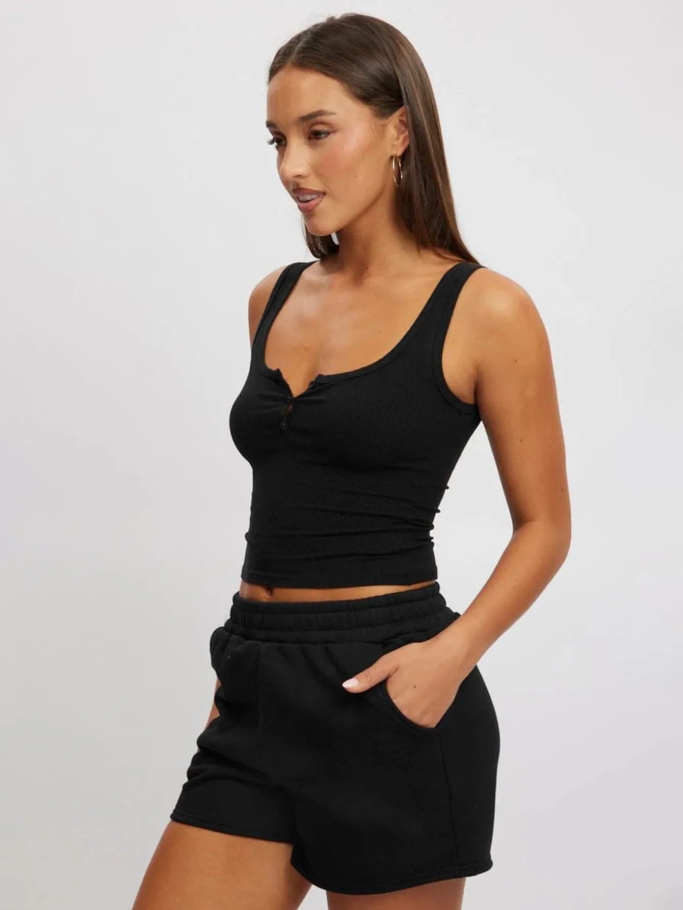 Spring And Summer  Y2K Threaded Top Women's Slim-fit Button Solid Color Inner Vest For Women display picture 22