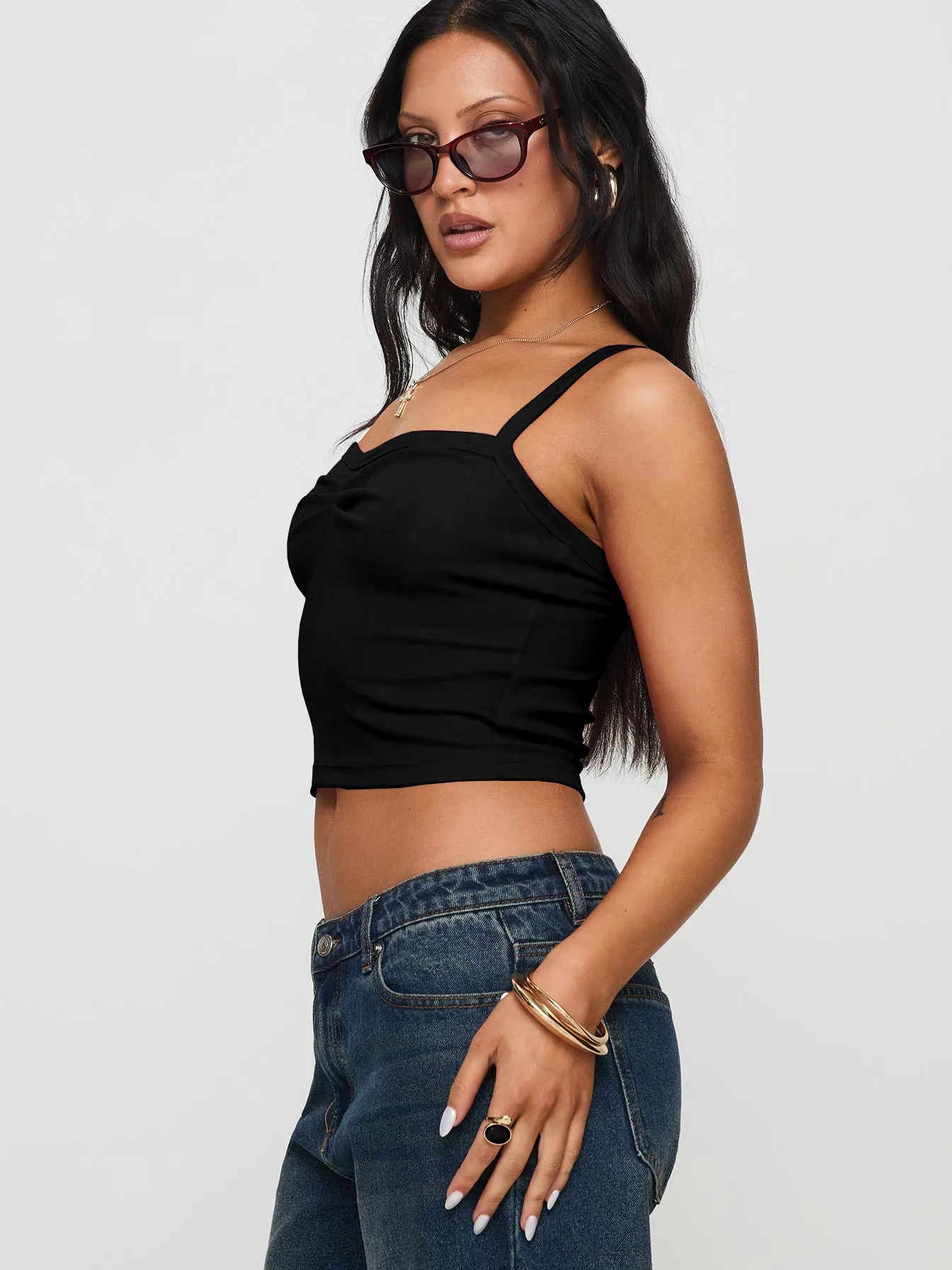 Style  New Hot Selling Pleated Vest Slim-fit Ultra-short Navel Sling Spring And Summer display picture 28