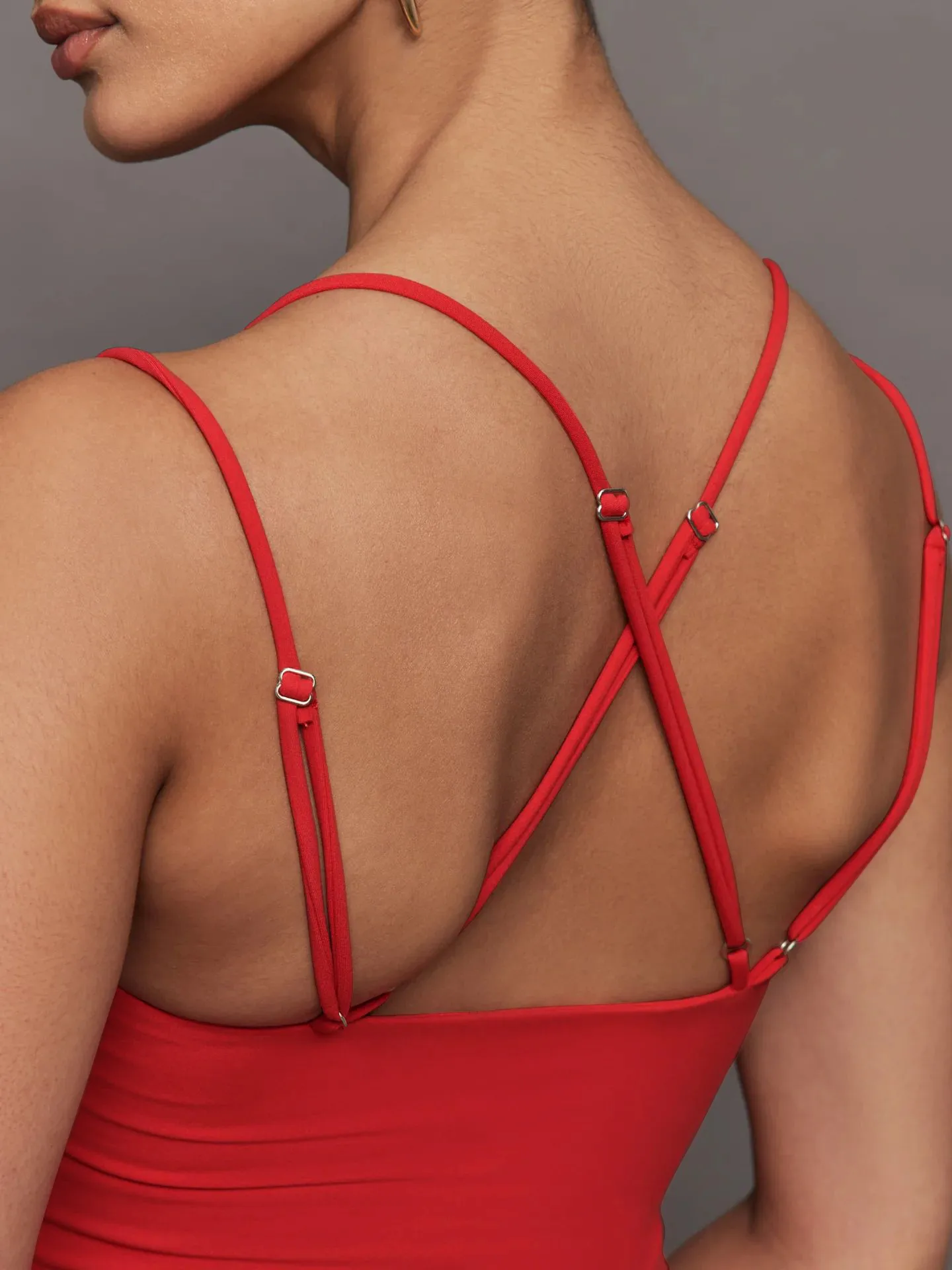 Spring And Summer  New Ultra-short Double Shoulder Strap Slim-fit Back Cross Shoulder Strap Slim-fit Vest For Women display picture 7
