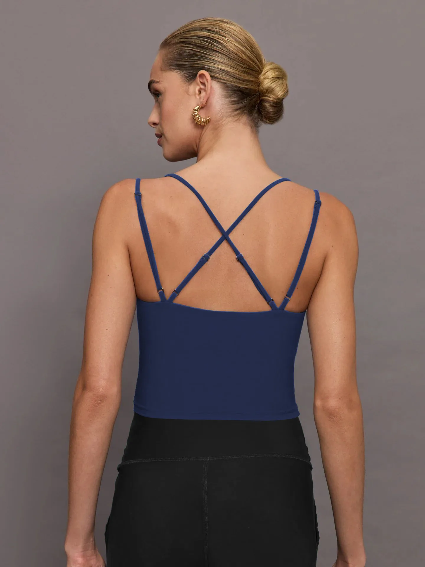 Spring And Summer  New Ultra-short Double Shoulder Strap Slim-fit Back Cross Shoulder Strap Slim-fit Vest For Women display picture 15