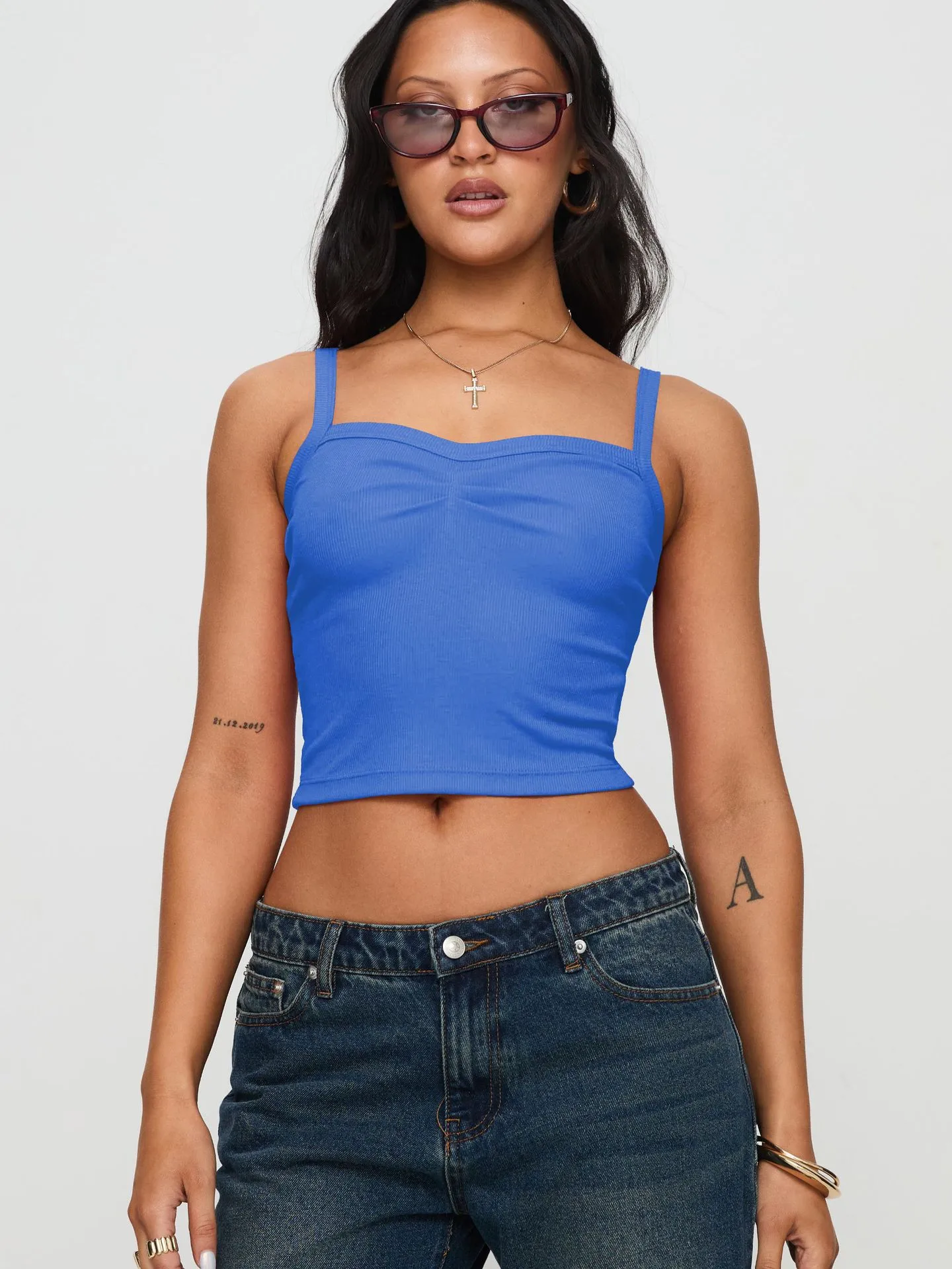 Style  New Hot Selling Pleated Vest Slim-fit Ultra-short Navel Sling Spring And Summer display picture 40