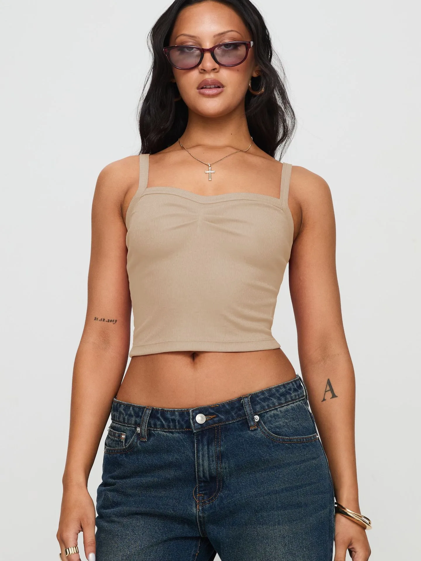 Style  New Hot Selling Pleated Vest Slim-fit Ultra-short Navel Sling Spring And Summer display picture 42