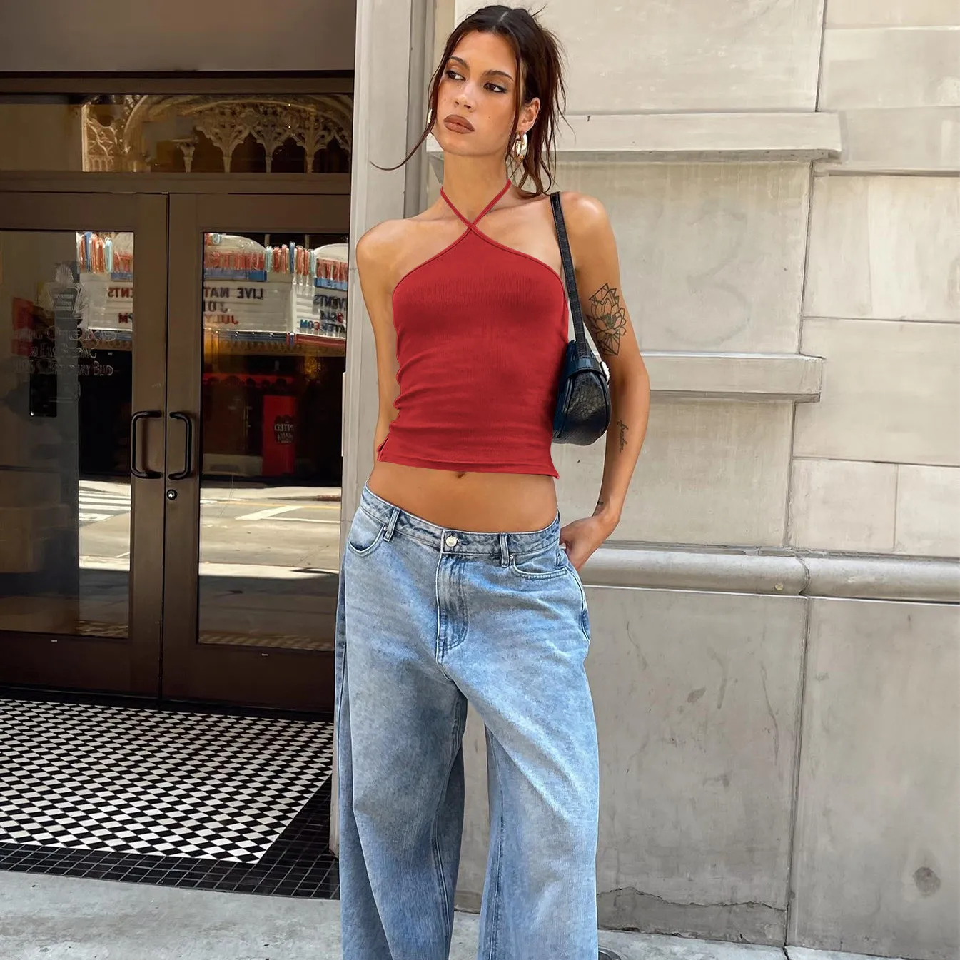 Women's Street Hot Girl Sling Top With Halter Backless All-match Sexy Street Vest For Women display picture 5