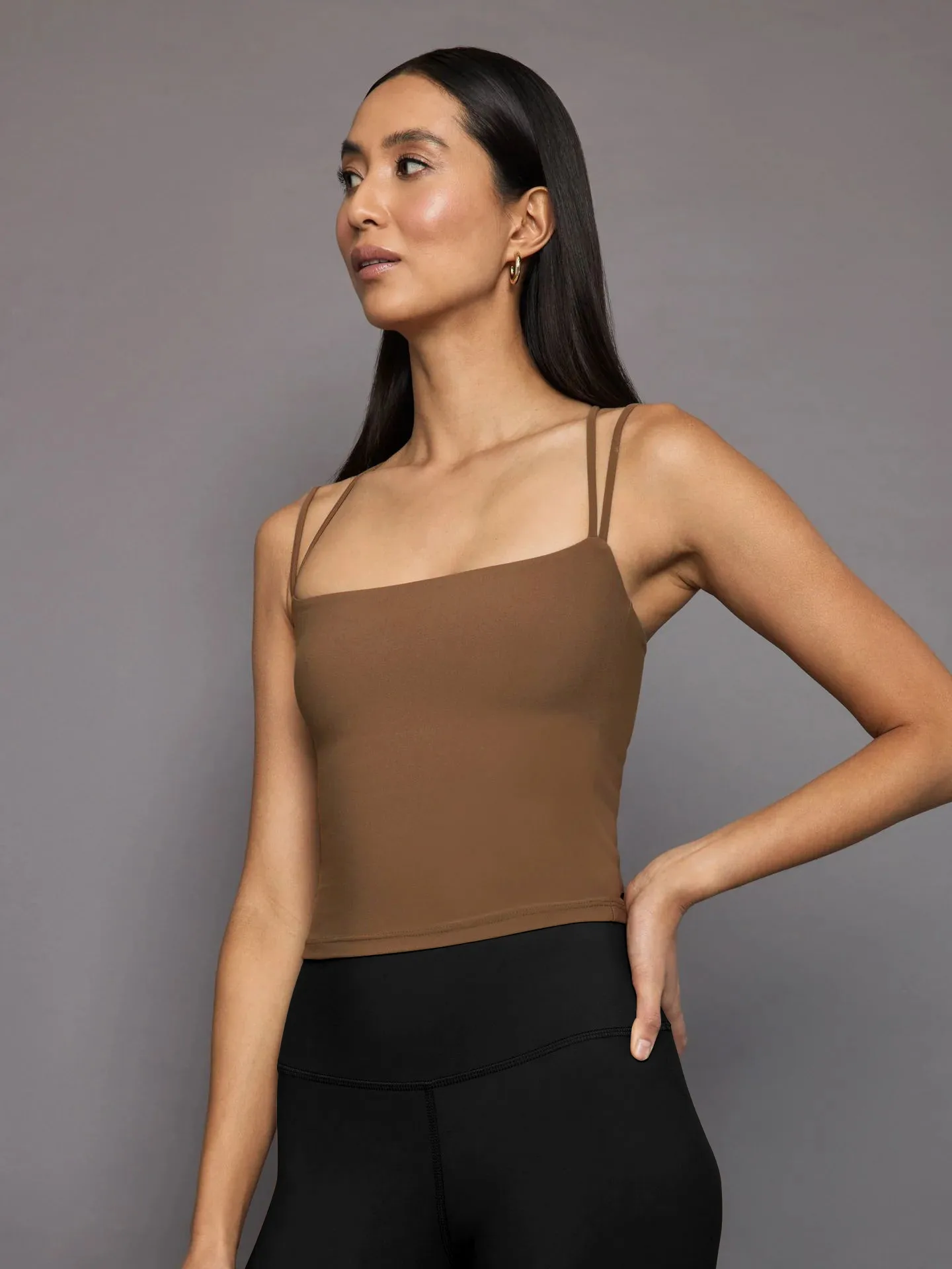 Spring And Summer  New Ultra-short Double Shoulder Strap Slim-fit Back Cross Shoulder Strap Slim-fit Vest For Women display picture 35