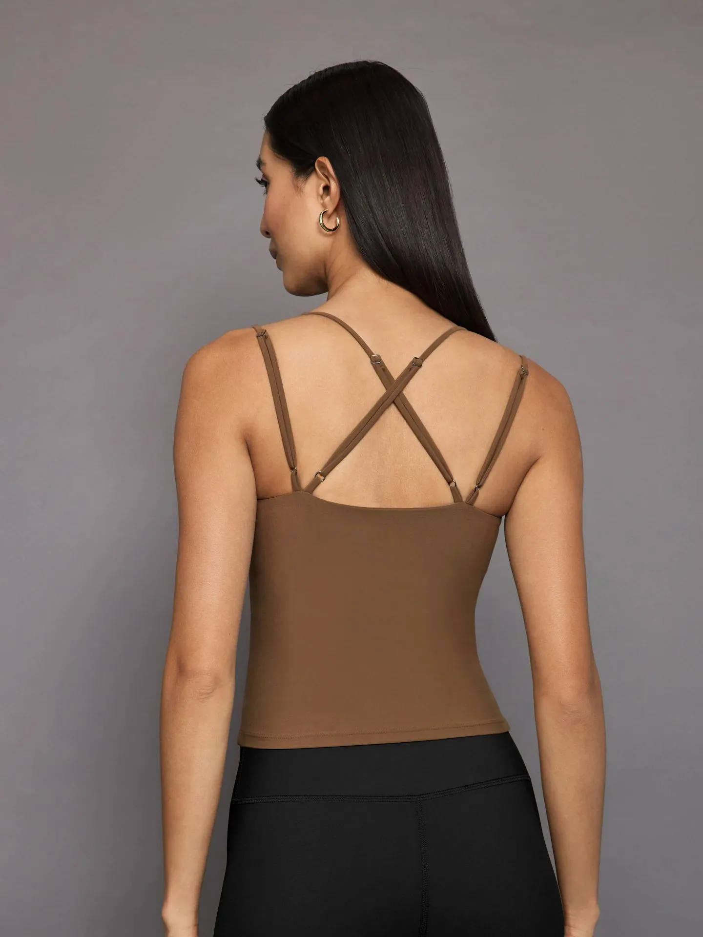 Spring And Summer  New Ultra-short Double Shoulder Strap Slim-fit Back Cross Shoulder Strap Slim-fit Vest For Women display picture 36