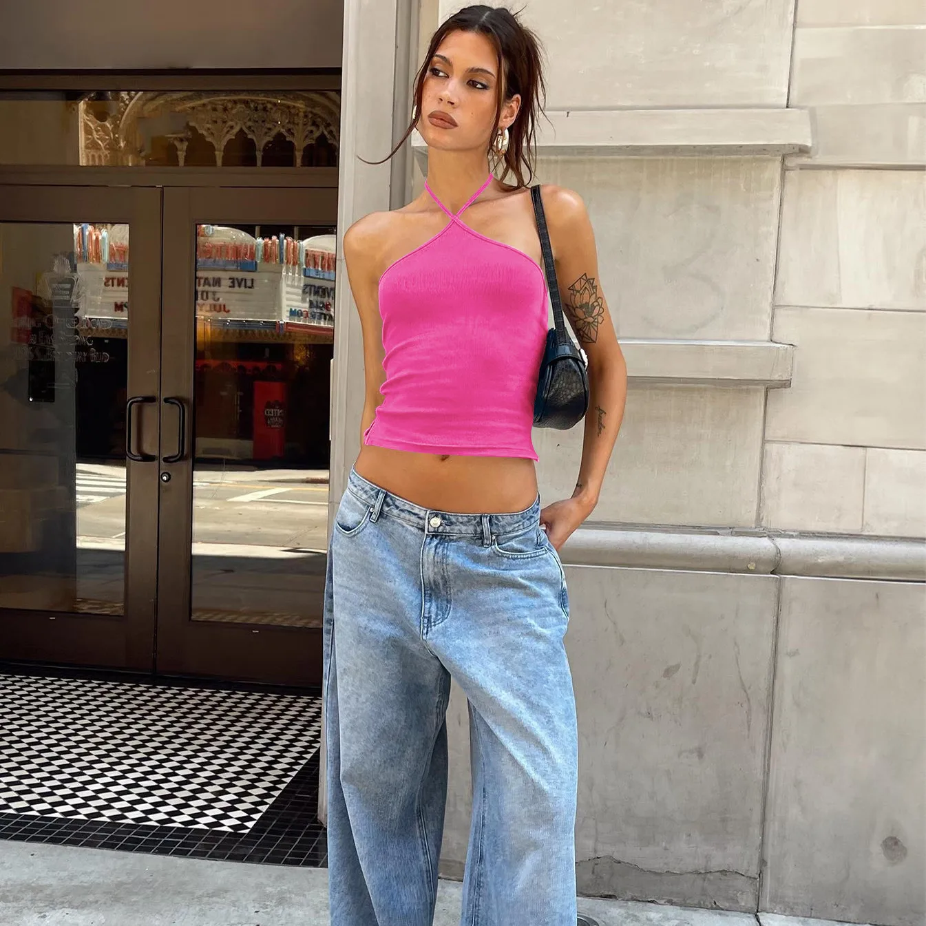 Women's Street Hot Girl Sling Top With Halter Backless All-match Sexy Street Vest For Women display picture 27