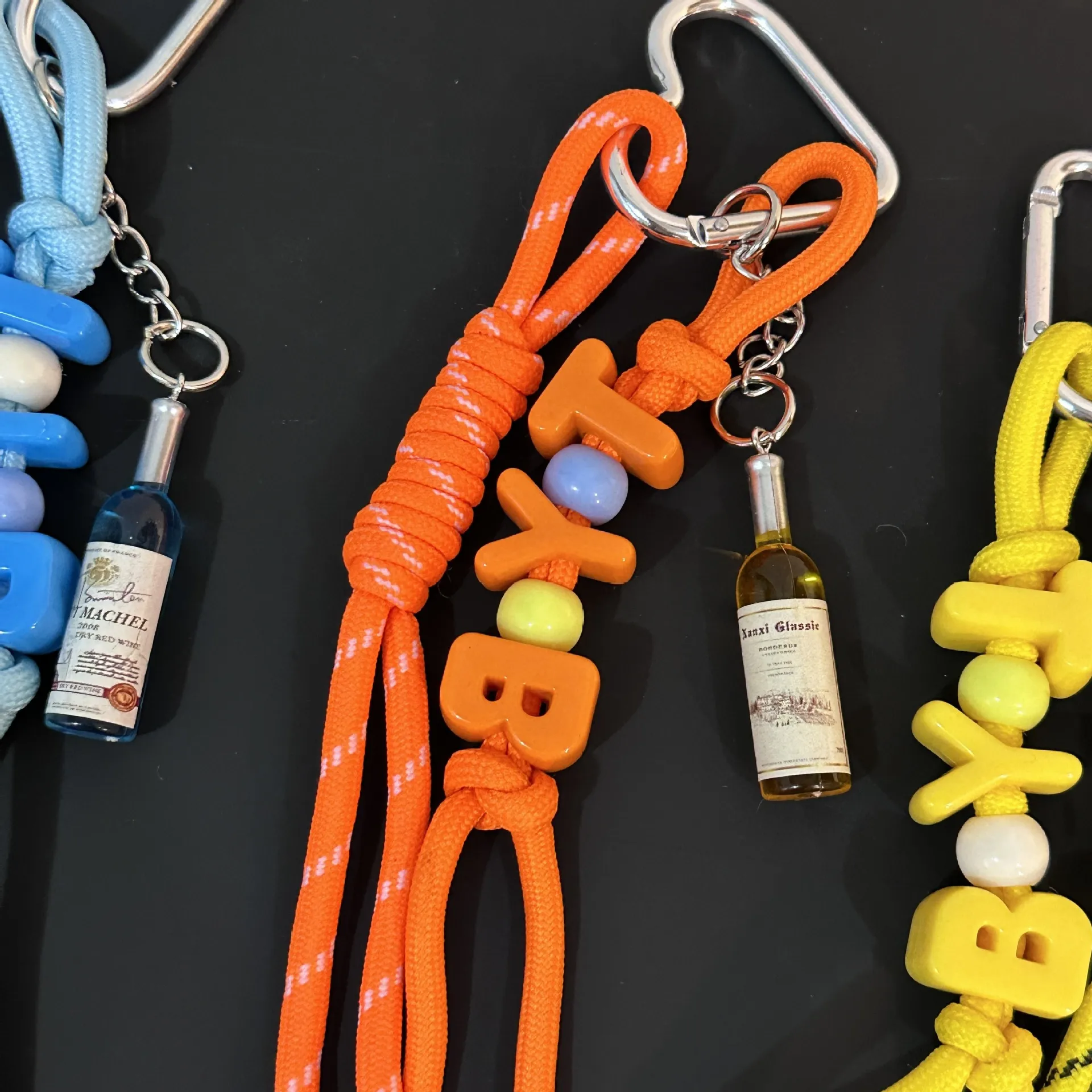 New Trendy Braided Rope Pendant Dopamine Bag Hanging Ornament Ins Style Keychain Female Pendant Letter Accessories display picture 18