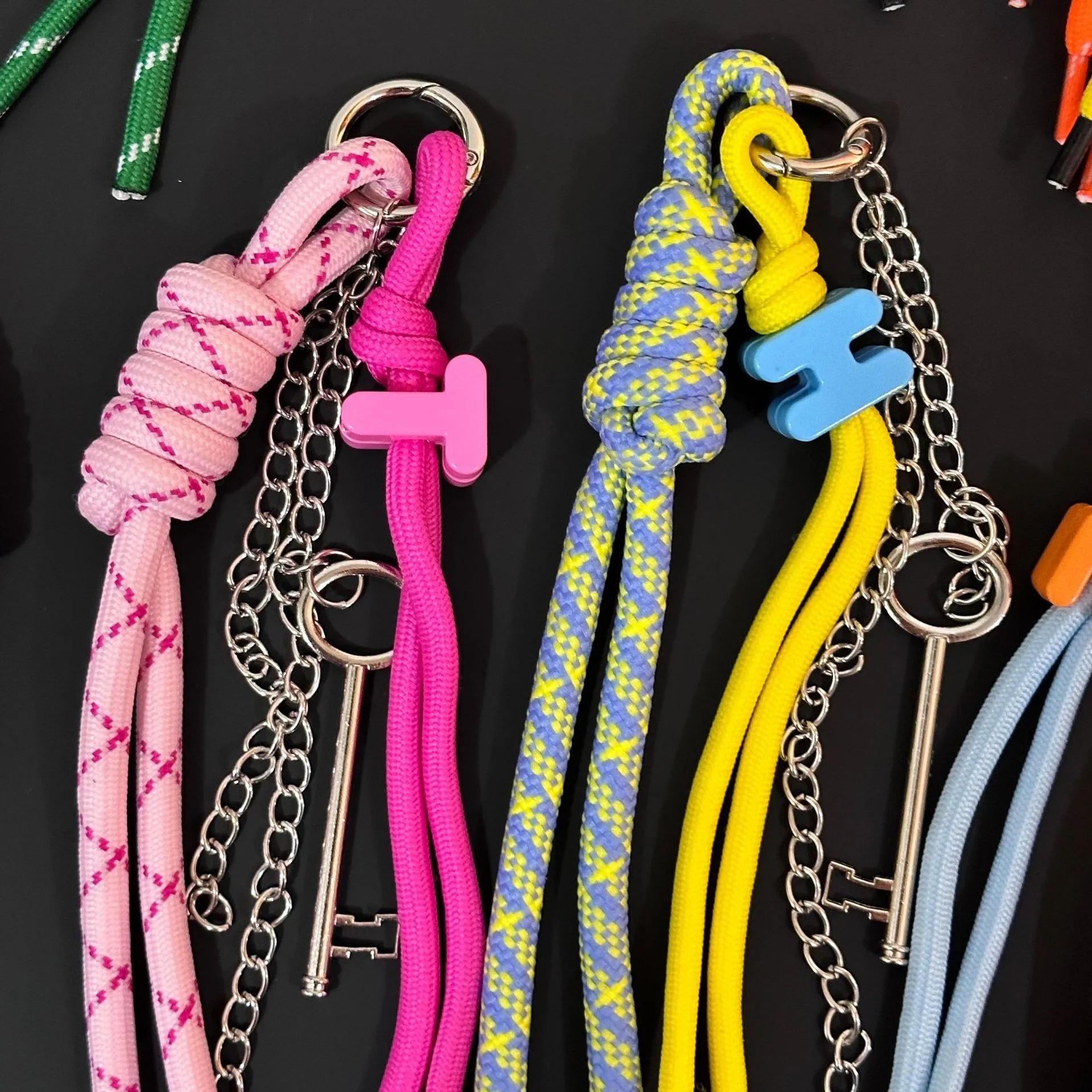 New Trendy Braided Rope Pendant Dopamine Bag Hanging Ornament Ins Style Keychain Female Pendant Letter Accessories display picture 21