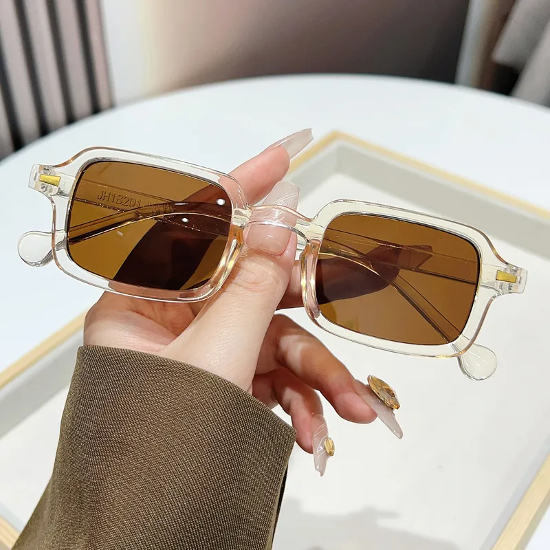 Casual Simple Style Leopard Ac UV400 Protection Square Rivet Full Frame Glasses display picture 5