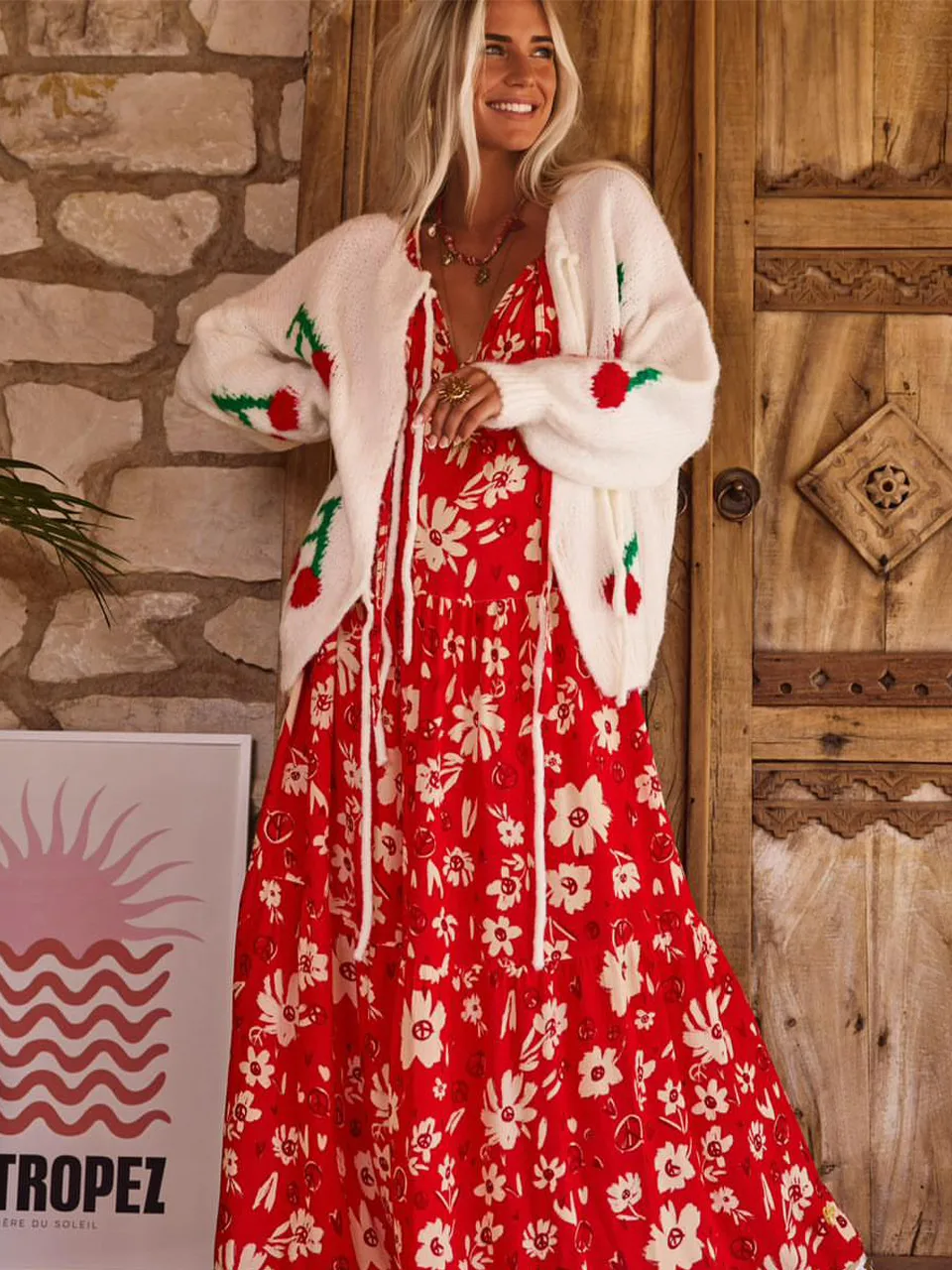 Spring And Summer Casual New  Bohemian Style Dress Digital Printing Vacation Retro Art Mid-length Dress For Women display picture 8