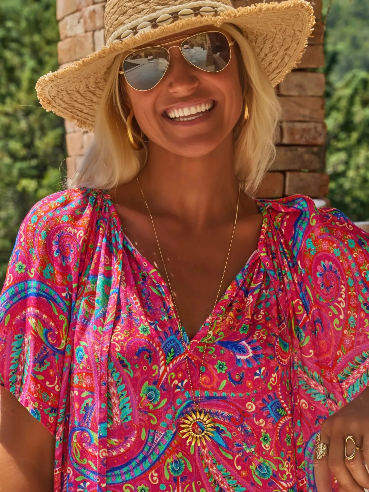 Spring And Summer Casual New  Bohemian Style Dress Digital Printing Vacation Retro Art Mid-length Dress For Women display picture 24