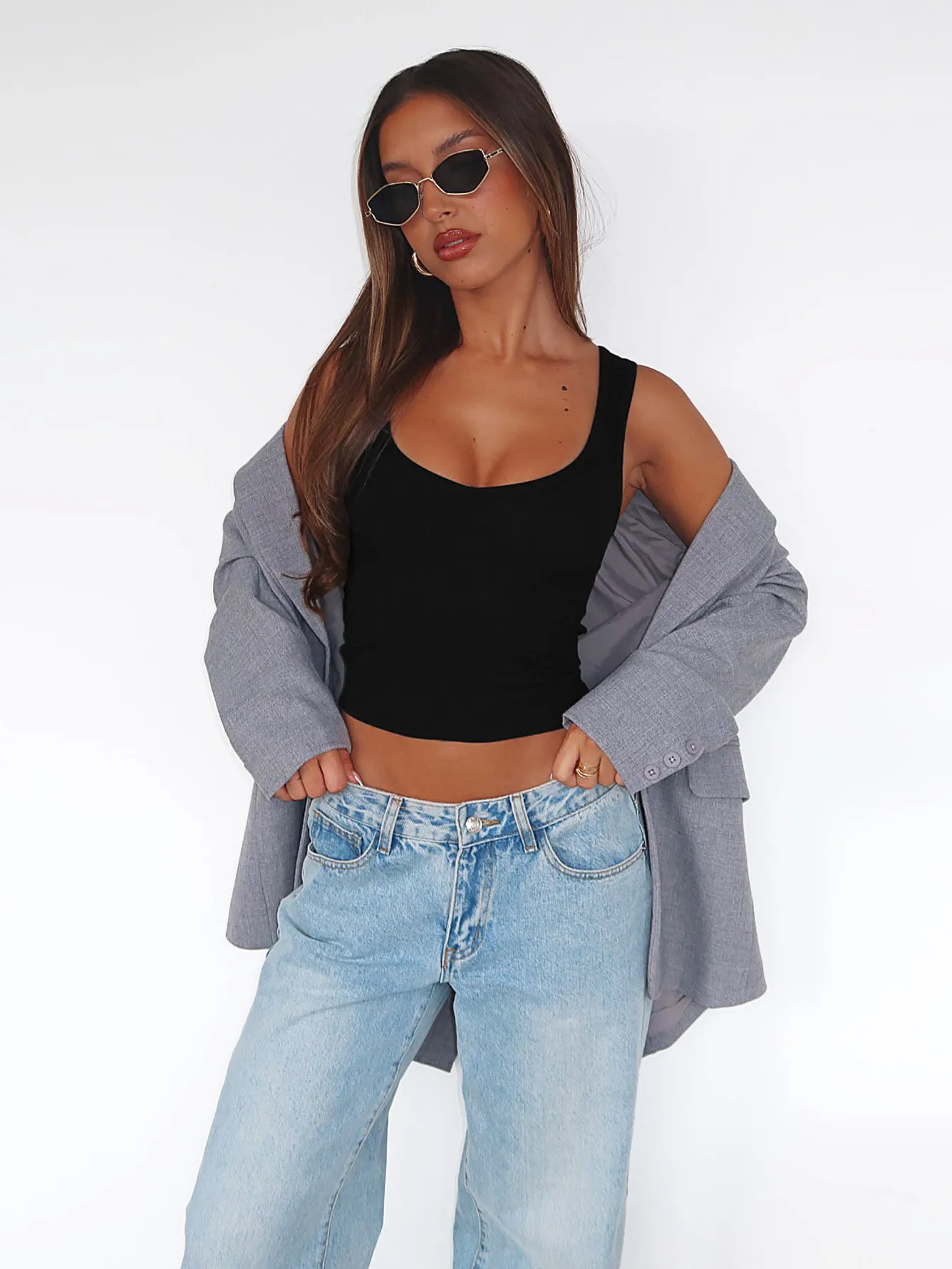 Sexy Sleeveless Navel Y2K Short  Women's Slim-fit Solid Color Hot Girl Summer Vest Threaded Top display picture 9