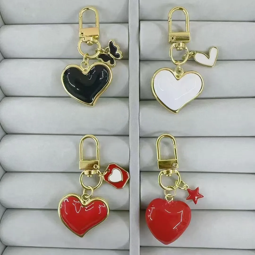1 Pc/Package Cute Modern Style Star Heart Shape Butterfly Copper Polishing Enamel Unisex Keychain display picture 1