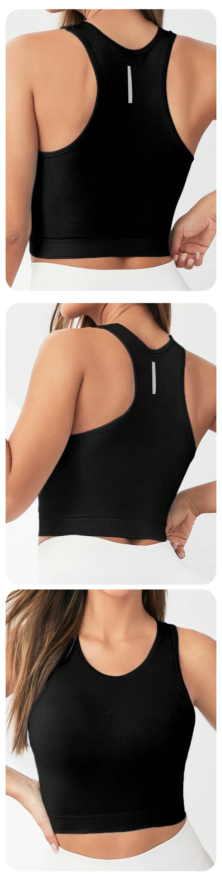 Sport Style Solid Color Nylon Spandex U Neck Active Tops Sports Vest display picture 1