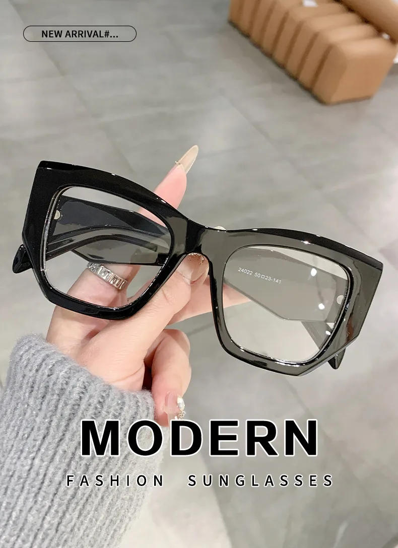Hip-Hop Punk Streetwear Color Block PC UV400 Protection Tinted Lenses Polygon Full Frame Glasses display picture 1