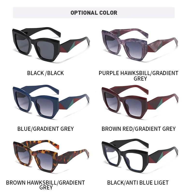 Hip-Hop Punk Streetwear Color Block PC UV400 Protection Tinted Lenses Polygon Full Frame Glasses display picture 9