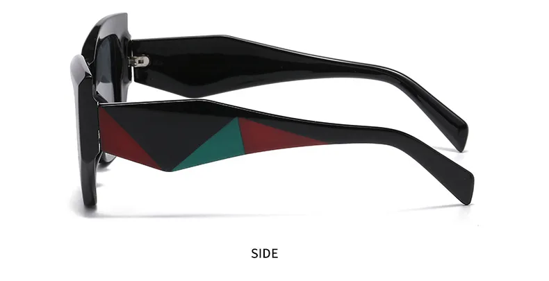 Hip-Hop Punk Streetwear Color Block PC UV400 Protection Tinted Lenses Polygon Full Frame Glasses display picture 12