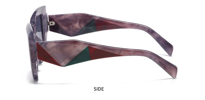 Hip-Hop Punk Streetwear Color Block PC UV400 Protection Tinted Lenses Polygon Full Frame Glasses display picture 14