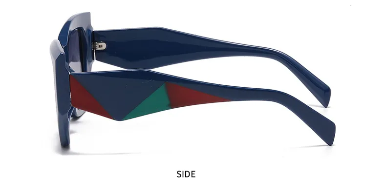 Hip-Hop Punk Streetwear Color Block PC UV400 Protection Tinted Lenses Polygon Full Frame Glasses display picture 16