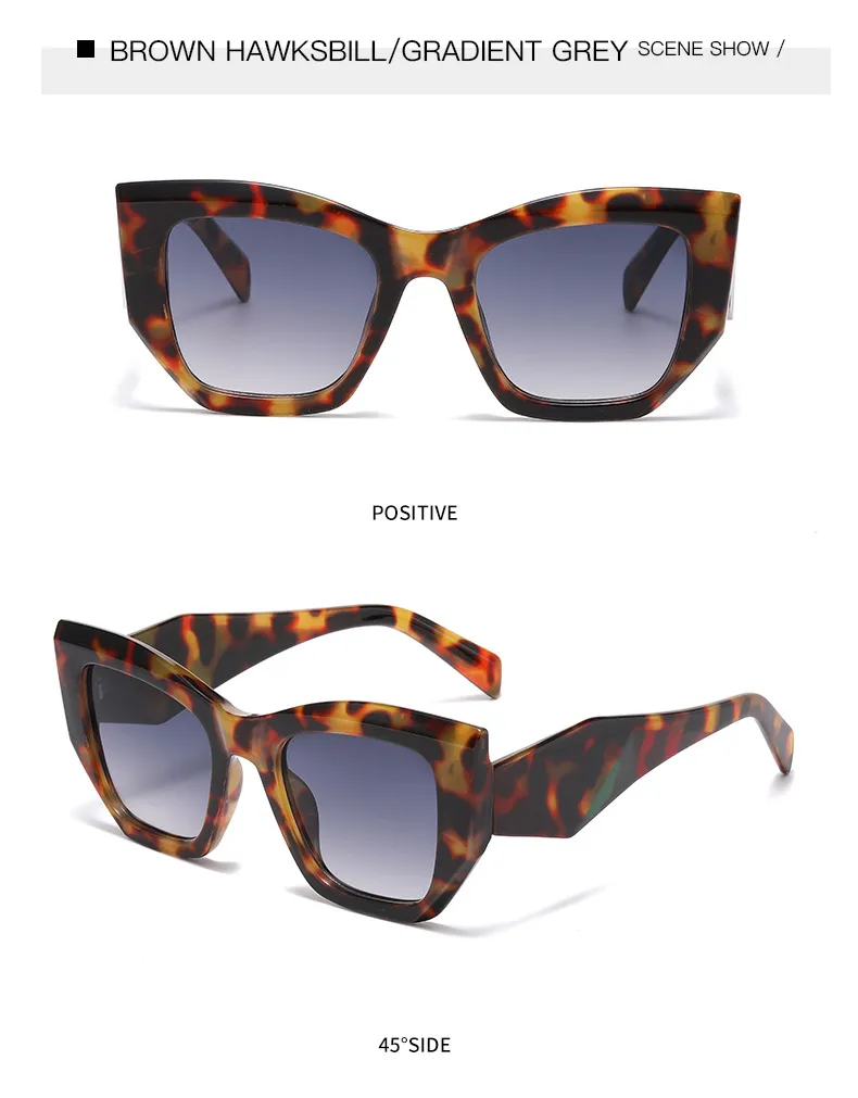 Hip-Hop Punk Streetwear Color Block PC UV400 Protection Tinted Lenses Polygon Full Frame Glasses display picture 19