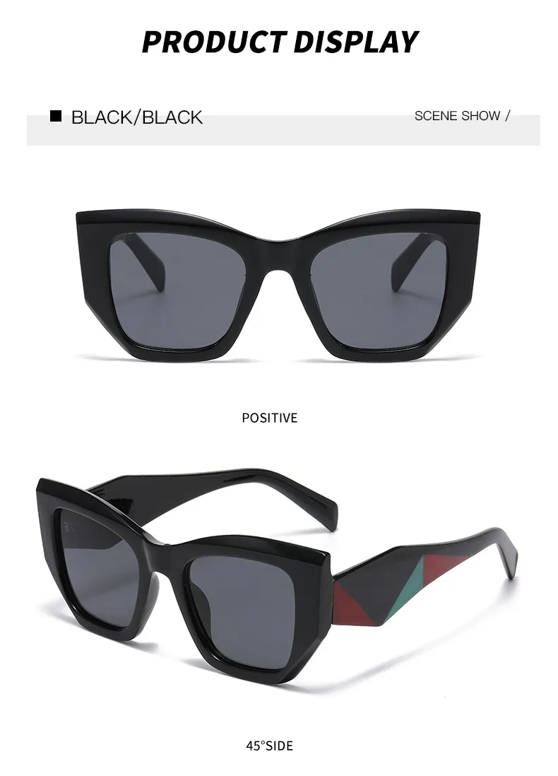 Hip-Hop Punk Streetwear Color Block PC UV400 Protection Tinted Lenses Polygon Full Frame Glasses display picture 11
