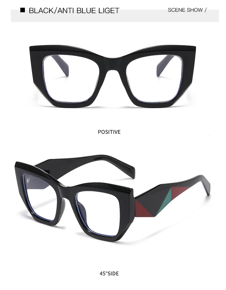 Hip-Hop Punk Streetwear Color Block PC UV400 Protection Tinted Lenses Polygon Full Frame Glasses display picture 21
