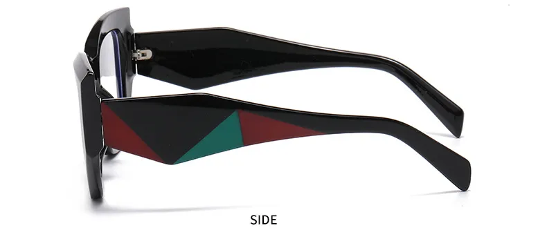 Hip-Hop Punk Streetwear Color Block PC UV400 Protection Tinted Lenses Polygon Full Frame Glasses display picture 22