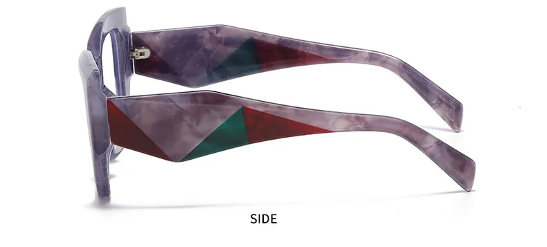 Hip-Hop Punk Streetwear Color Block PC UV400 Protection Tinted Lenses Polygon Full Frame Glasses display picture 24