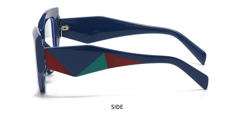 Hip-Hop Punk Streetwear Color Block PC UV400 Protection Tinted Lenses Polygon Full Frame Glasses display picture 26