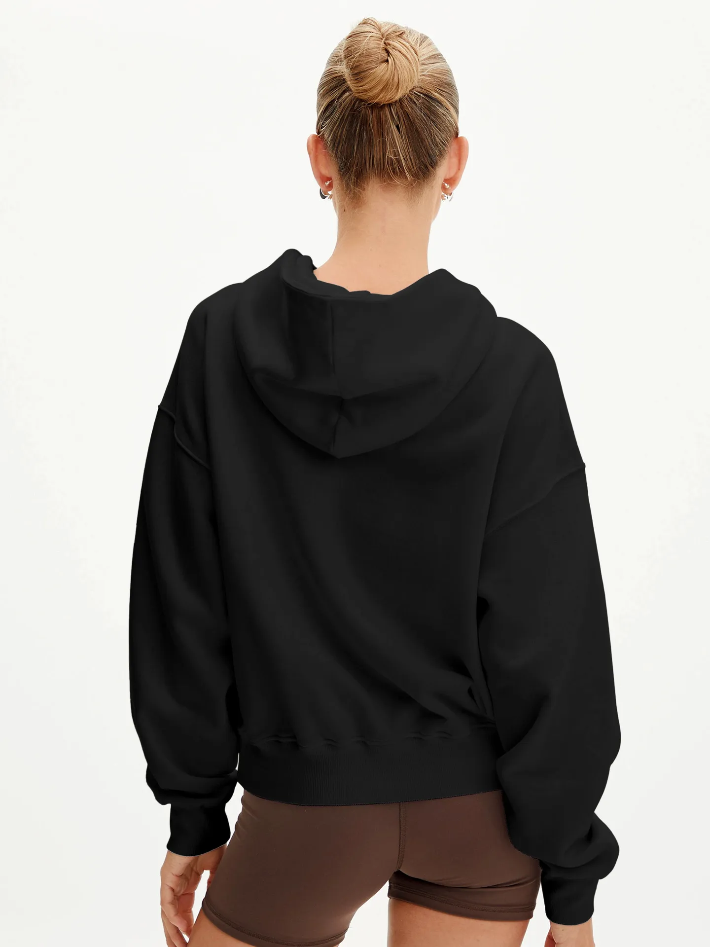 Designed  Explosions Personality Tide Brand Half Zipper Sweater Fashion Loose Pullover Hoodie Long Sleeve Jacket Wholesale display picture 9
