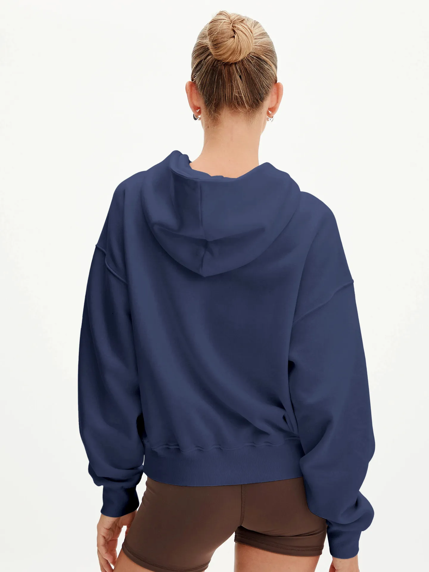 Designed  Explosions Personality Tide Brand Half Zipper Sweater Fashion Loose Pullover Hoodie Long Sleeve Jacket Wholesale display picture 17