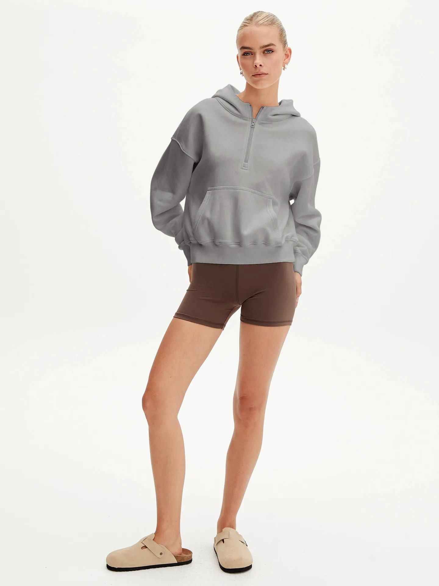 Designed  Explosions Personality Tide Brand Half Zipper Sweater Fashion Loose Pullover Hoodie Long Sleeve Jacket Wholesale display picture 18