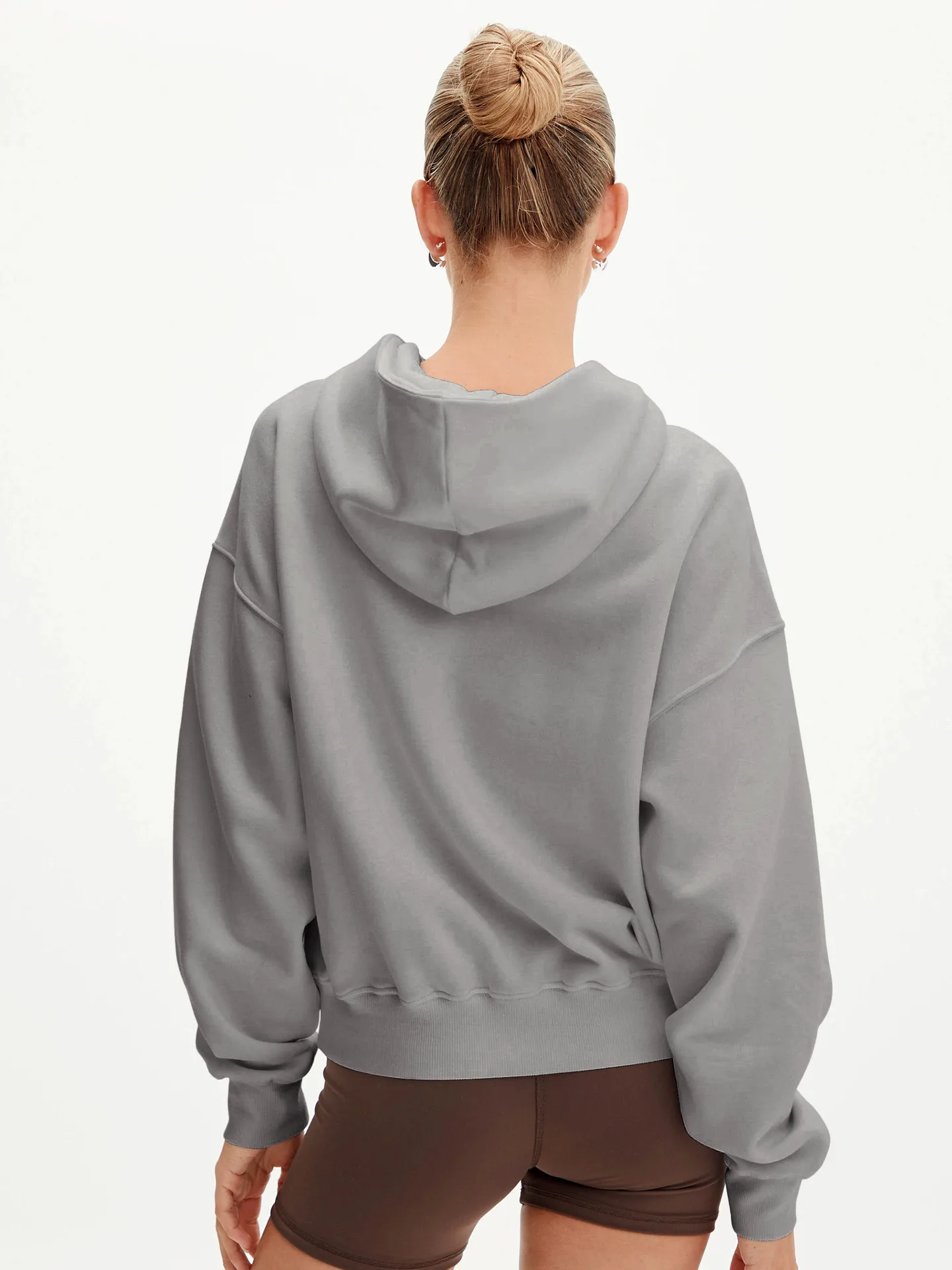Designed  Explosions Personality Tide Brand Half Zipper Sweater Fashion Loose Pullover Hoodie Long Sleeve Jacket Wholesale display picture 21
