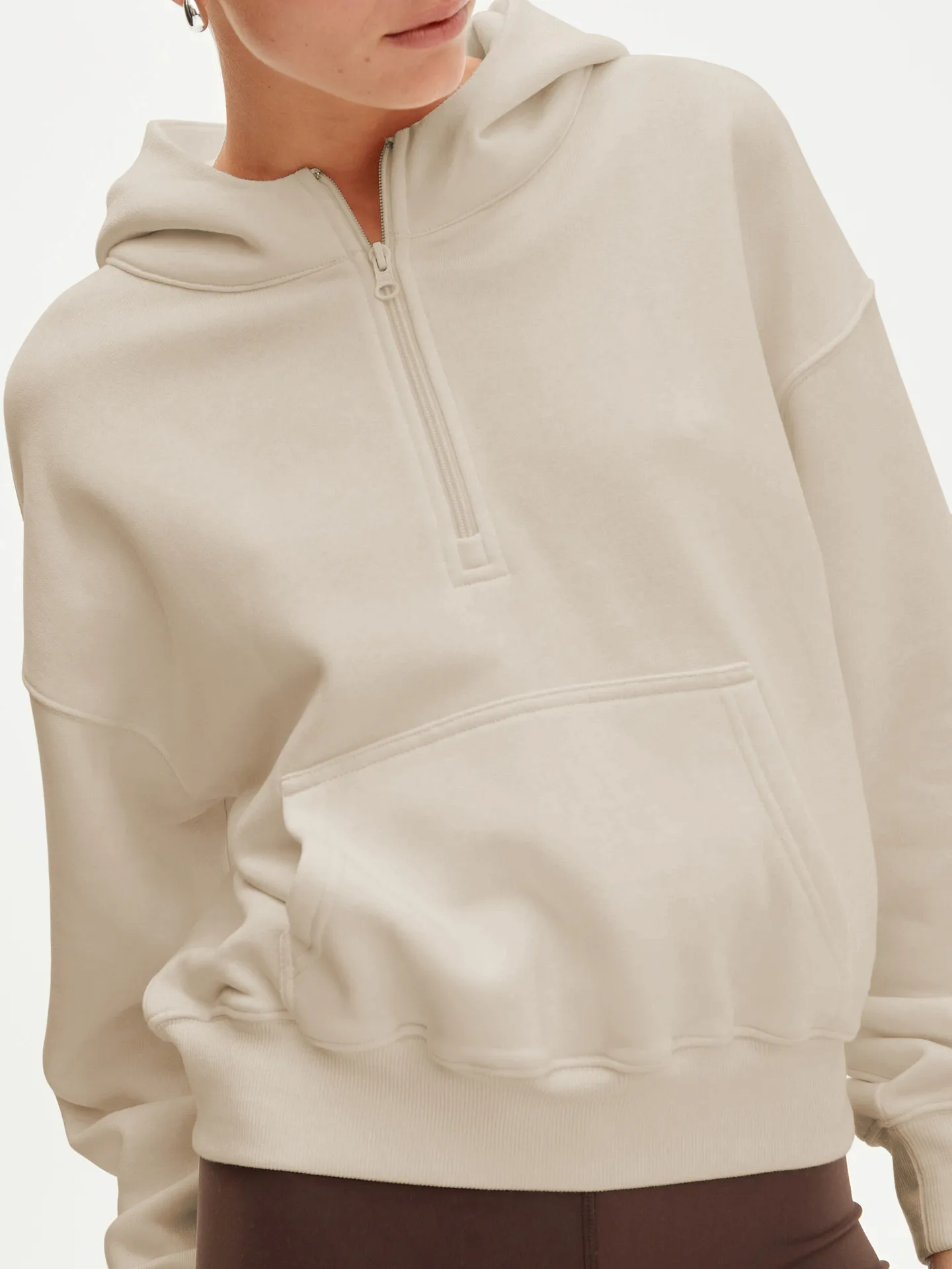 Designed  Explosions Personality Tide Brand Half Zipper Sweater Fashion Loose Pullover Hoodie Long Sleeve Jacket Wholesale display picture 24